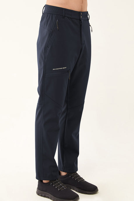 Men's Navy Softshell Winter Outdoor Pants With Zipper Pockets 0335 Tb23ml05w0335-1