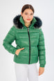 Women's Short Removable Fur Hooded Padded Inflatable Coat 8347 Gfx8347