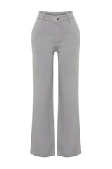 Grey 100% Tencel™ Low Waist Wide Leg Jeans Twoss23je00219