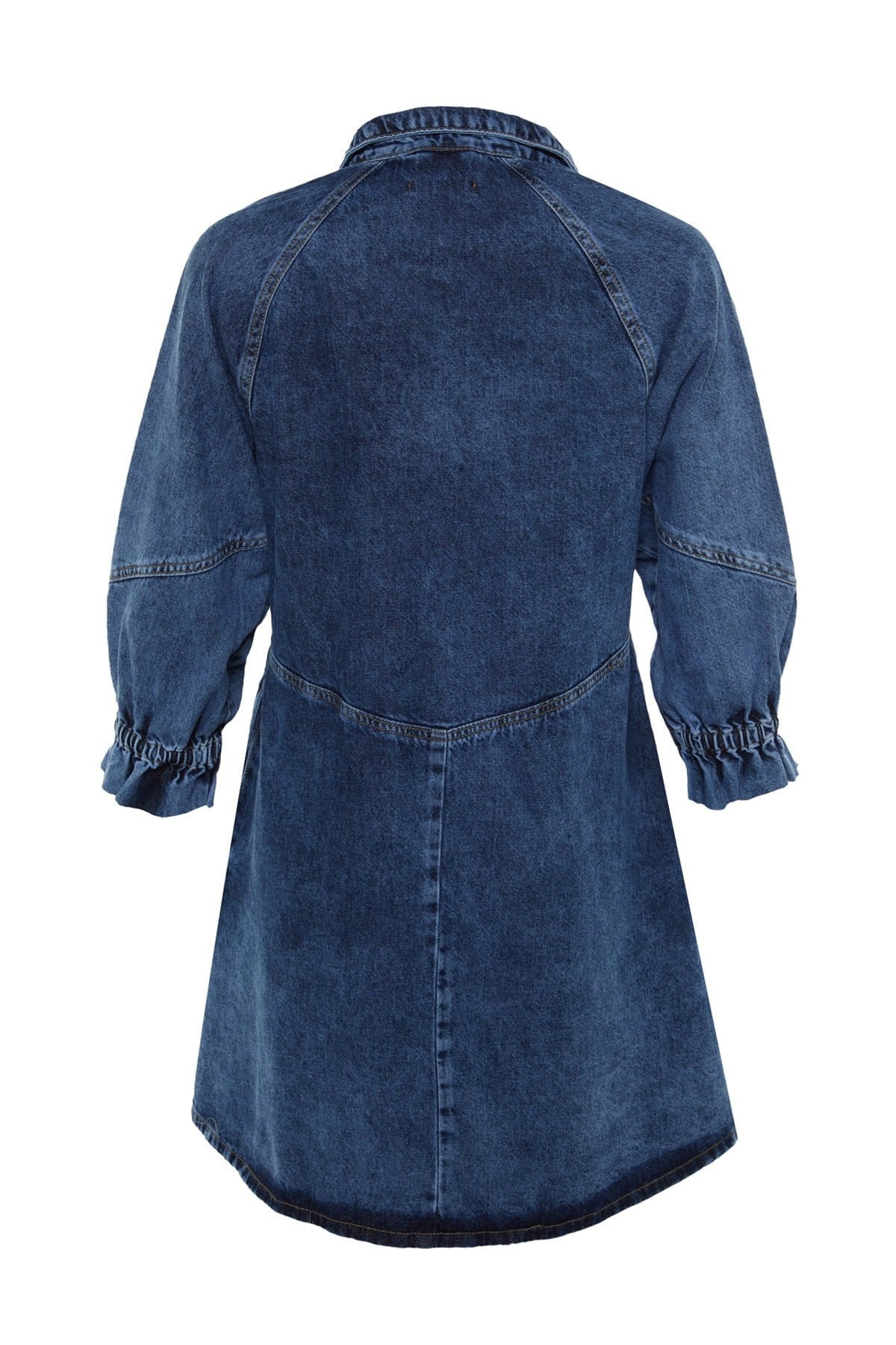 Blue Stitching Detailed Oversize Denim Dress Twoaw22el0072