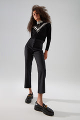 Black Loose Leg Woven Pants Twoss19wx0086