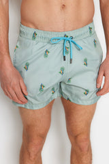 Black Mens Short Length Tropical Swimsuit Marine Shorts Tmnss22ds0003