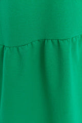 Green Ruffle Detailed Crew Neck Knitted Dress Tctss22el00000