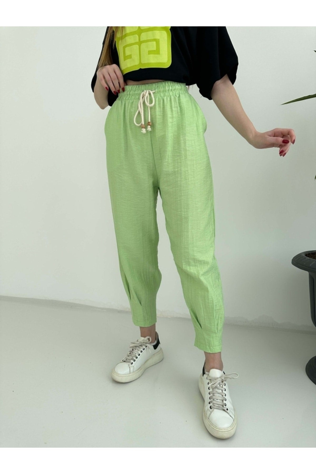 Stone Leg Pleated Pants 50455