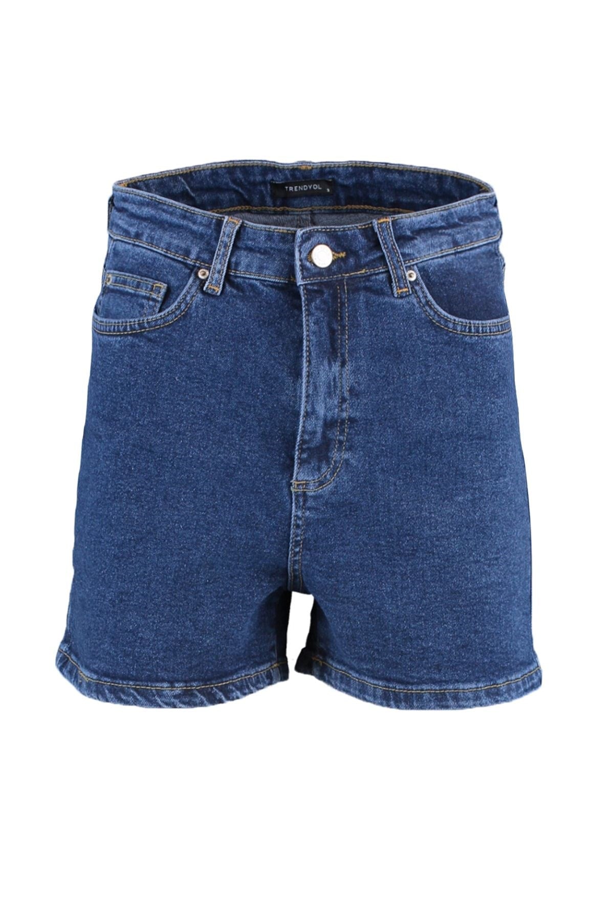 Indigo Mom High Waist Denim Shorts Twoss20sr0210