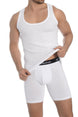 Men's Tank Top And Long Lycra Boxer Briefs 1904