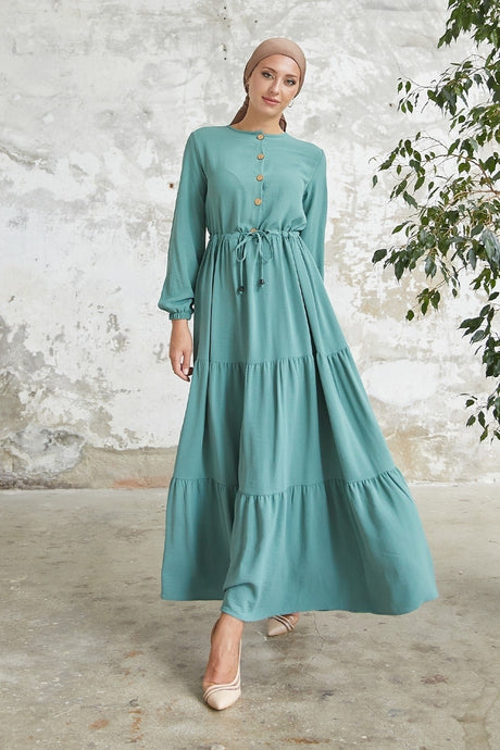 Pamela Buttoned Ayrobin Dress - Mint Ms00mc001920