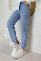 Bead Detailed Jeans - Ice Blue Ms00or73832