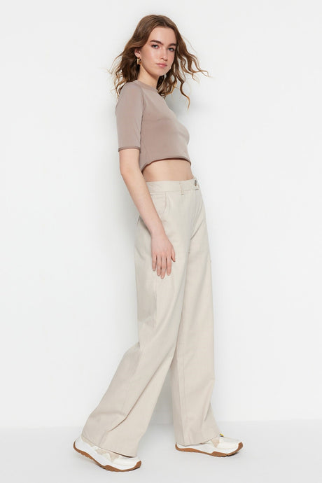 Stone Wide Leg/wide Leg Woven Pants Twoss23pl00142