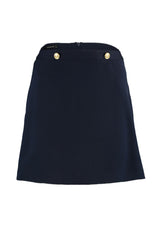 Navy Blue Mini A-line Woven Skirt Twoaw20et0370