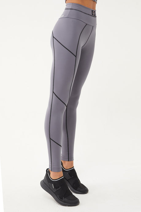 Women's Dark Anthracite High Waist Bouncer Elastane Sports Leggings 1567 Tb23wl09w1567-1