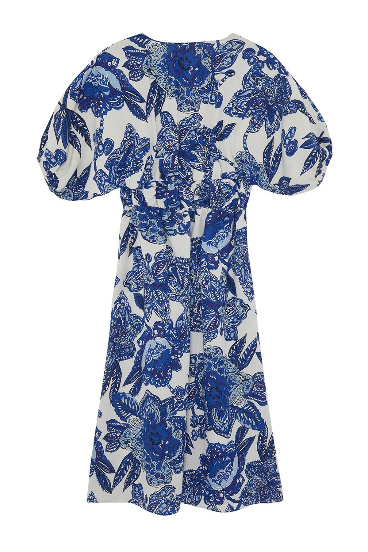 Blue Floral Woven Dress Twoss24el01028