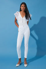 White High Waist Skinny Jeans Twoss24je00266