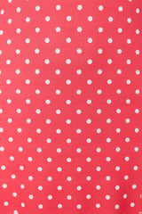 Red Polka Dot A Cut/bell Form Back Detailed Flexible Knitted Maxi Dress Twoss24el00582