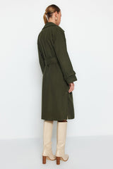 Mink Oversize Wide Cut Belt Long Woolen Cashmere Coat Twoaw22kb0015