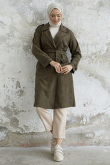 Scuba Suede Trench With Minka Belt - Taba Ms00an0011