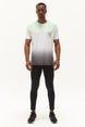 Men's Green Color Transitional Back Printed Short Sleeve Casual And Sports T-shirt 0612 Tb23ma07s061