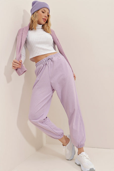 Women's Grimelange Leg Elastic Two-thread Sweatpants Alc-y2933