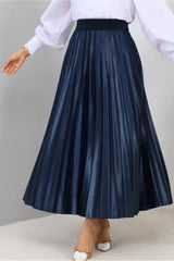 Women's Black Pillow Waist Elastic Skirt T 8354 23yetktr8354