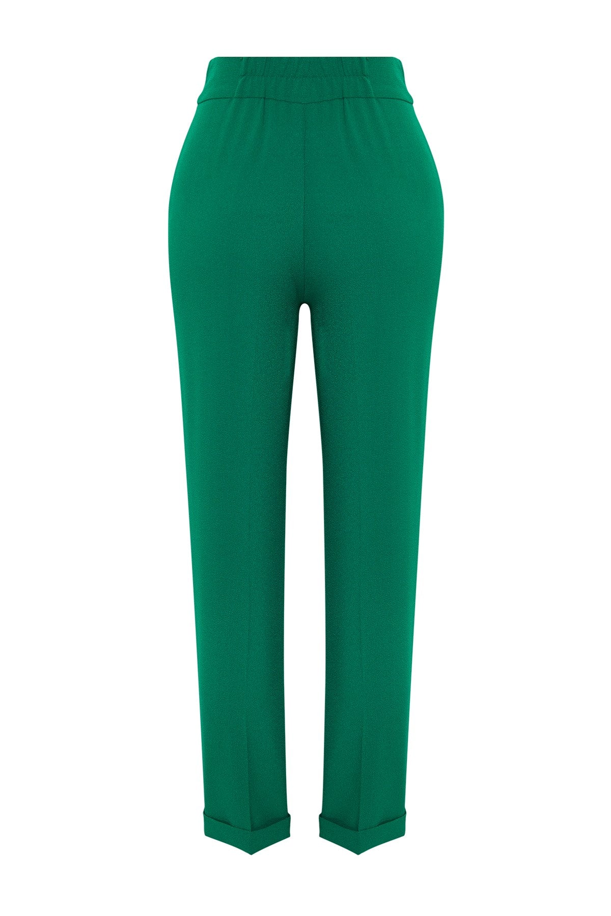 Green Cigarette Ribbed Woven Pants Twoss24pl00117