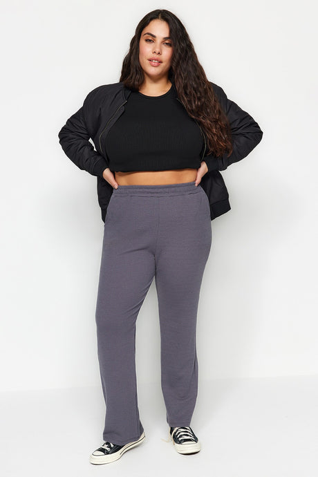 Anthracite Knitted Sweatpants Tbbaw24aj00005