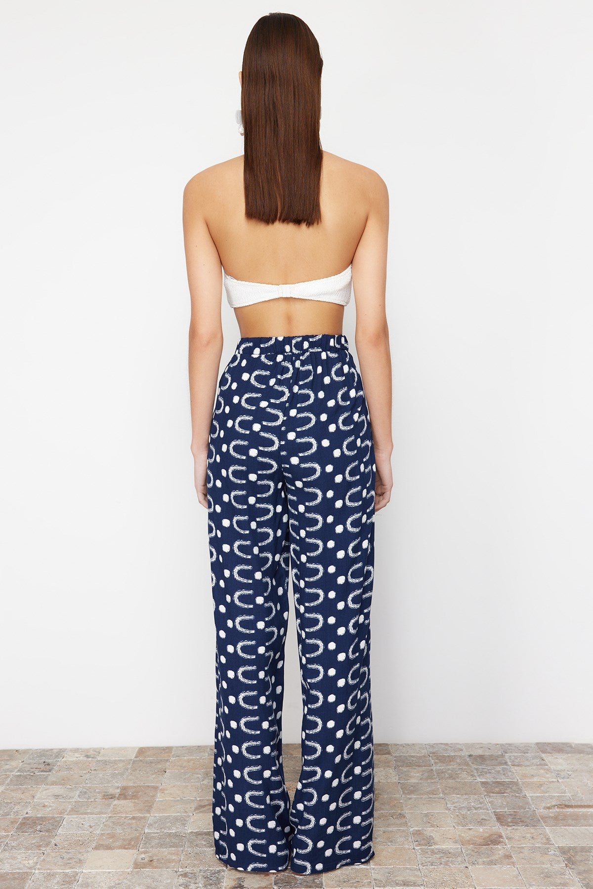 Geometric Pattern Woven Pants Tbess24pl00014