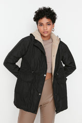 Khaki Hooded Fur Parka Twoaw21kb0065