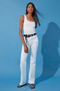 White High Waist Flare Jeans Twoss24je00267