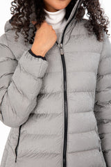 Women's Long Neck Detachable Hooded Padded Inflatable Coat 8664 Gfx8664