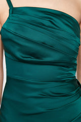 Emerald Green Woven Long Night Evening Dress Tprss24ae00105