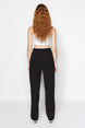 Mink Wide Leg/wide Leg Ribbed High Waist Knitted Sweatpants Twoaw24ea00027