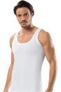 1100 Men's 6' 100% Cotton White Combed Tank Top L1100-erdem Dg