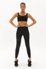 Women's Persimmon High Waist Lycra Piece Pocket Straight Running Outdoor Sports Casual Leggings Pant