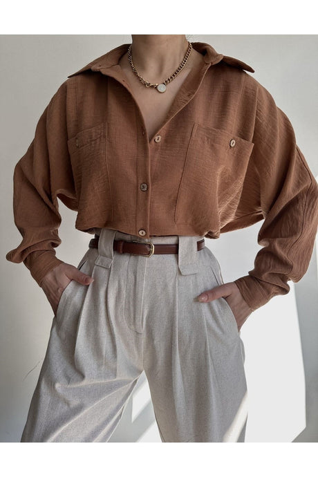 Modus Vintage Cinnamon Linen Shirt 1569