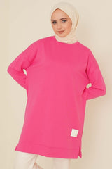 Women's Seasonal Loose Crew Neck Long Burkini Tunic Long Sport Model Seasonal Tunic B102