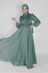 Women's Green (era) Bead Embroidered Evening Dress 43110 21yabltr43110