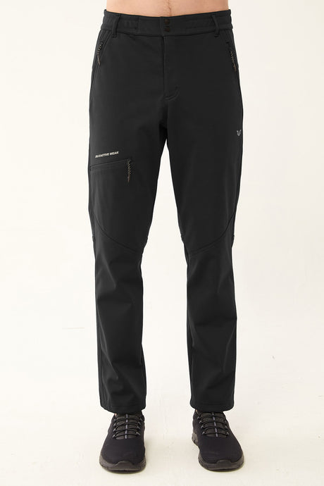 Men's Navy Softshell Winter Outdoor Pants With Zipper Pockets 0335 Tb23ml05w0335-1