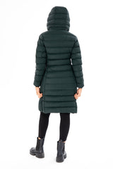 Women's Long Neck Detachable Hooded Padded Inflatable Coat 8664 Gfx8664