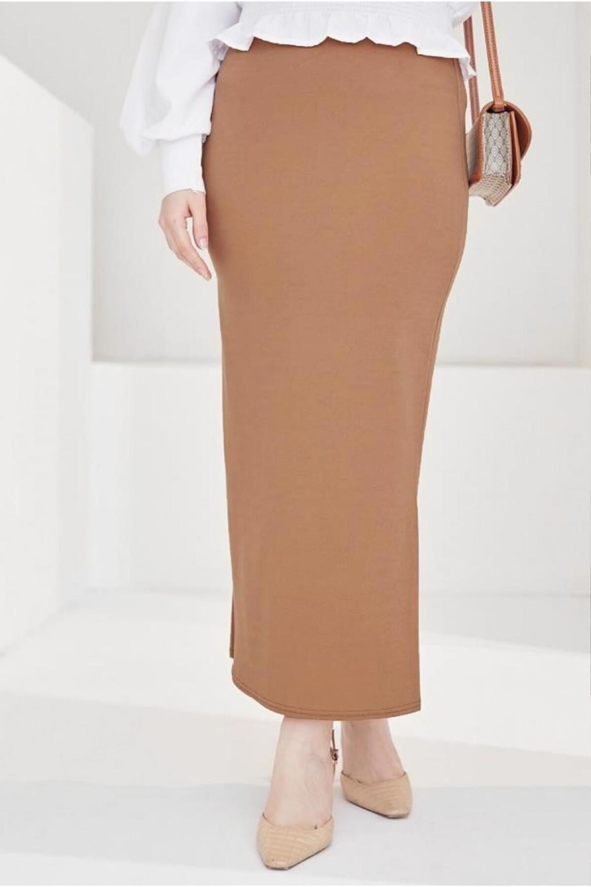 Women's Powder Waist Elastic Pencil Skirt T 802 23yetktr0802