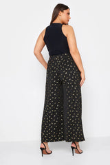 Plus Size Elastic Waist Abstract Pattern Wide Leg Pants 302576 Byk-23y-302576