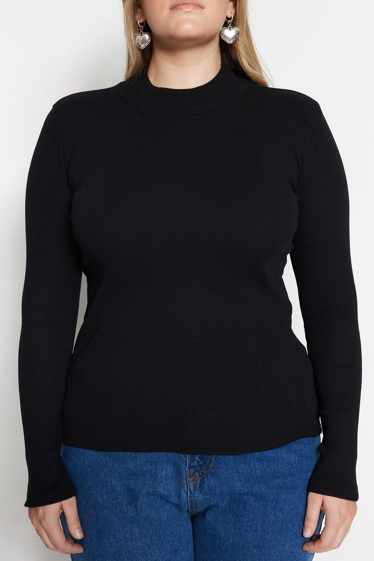 Black Knitted Blouse Tbbaw23af00003