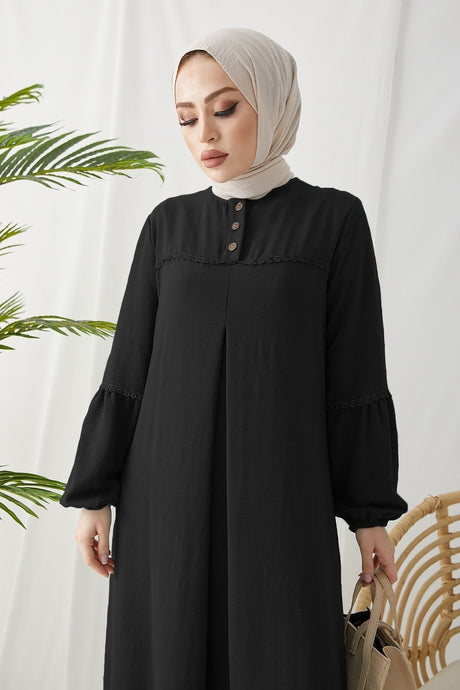 Vera Guipure Robes Dress - Black Ms00or6710