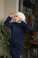 Women's Long Loose Hijab Sports Tunic Set100