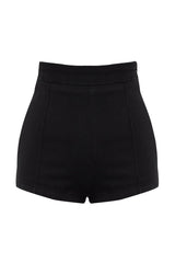 Black Fitted Eksta Short Stretch Denim Shorts & Bermuda Twoss24sr00030