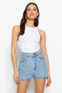 Blue Stone High Waist Denim Shorts Twoss23sr00191