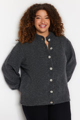 Anthracite Button Closure Cardigan Tbbaw24av00019