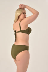 Women's Mint Green Plus Size Thick Strapless Bikini Set 20231988