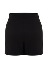 Black Shiny Stone Shorts Skirt Tprss24et00007