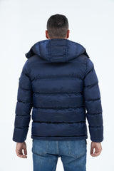 Men's Short Removable Hooded Padded Windproof Water Repellent Inflatable Coat 9688 Gfx9688