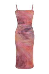 Multi-color Abstract Pattern Stylish Evening Dress Tprss24el00150